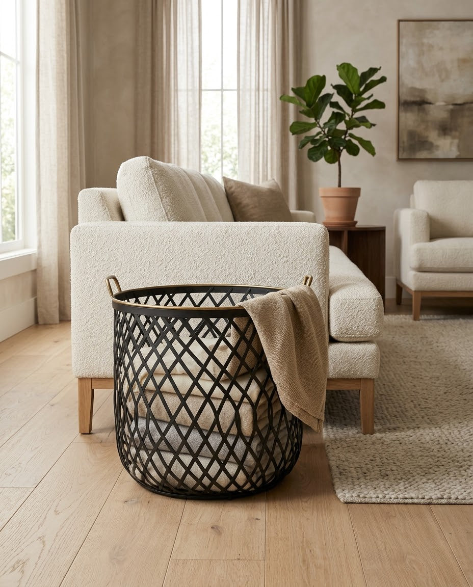 Modern Metal Storage Basket