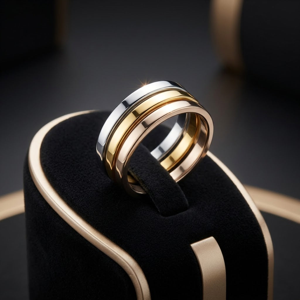 Stainless Steel Stackable Rings - 3 Pack