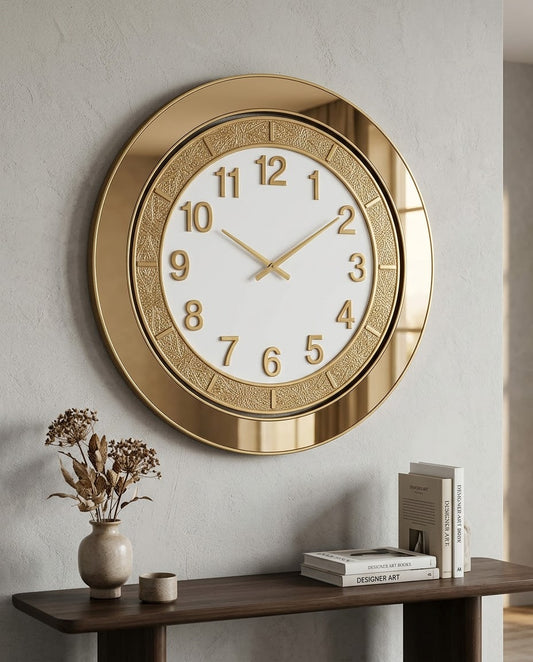 Modern Gold Mirrored Luxury Wall Clock