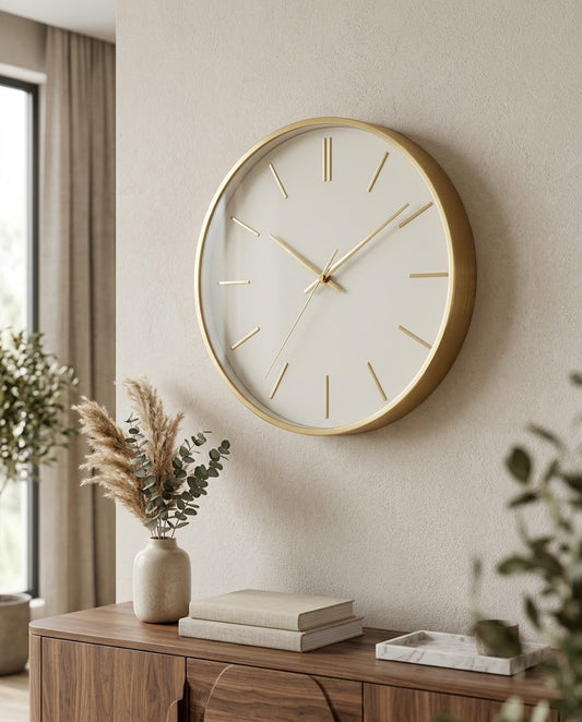 Minimalist Luxury Round Wall Clock