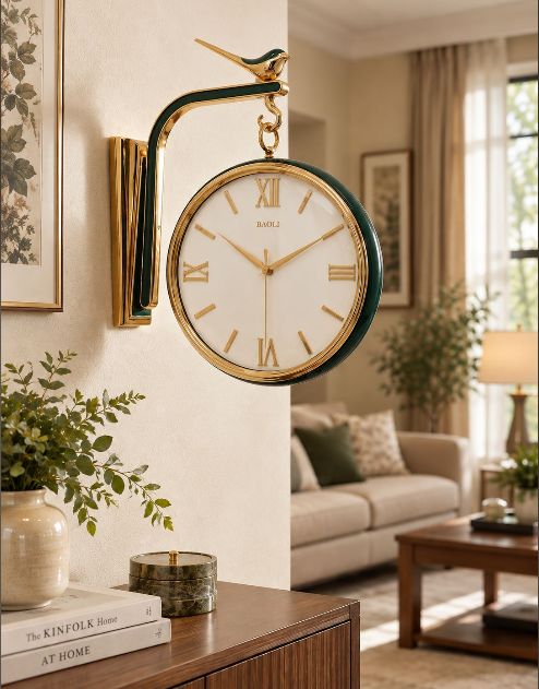 Double-Sided Station Wall Clock